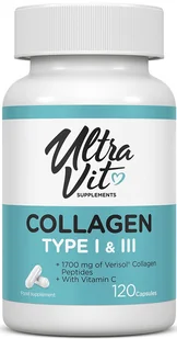 Suplement diety Ultra Vit Collagen I&III 120 kapsułek (5060730361579) - Suplementy naturalne - miniaturka - grafika 1