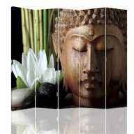 Parawany - Parawan dwustronny FEEBY, Buddha Bambus zen kwiat 180x170 - miniaturka - grafika 1