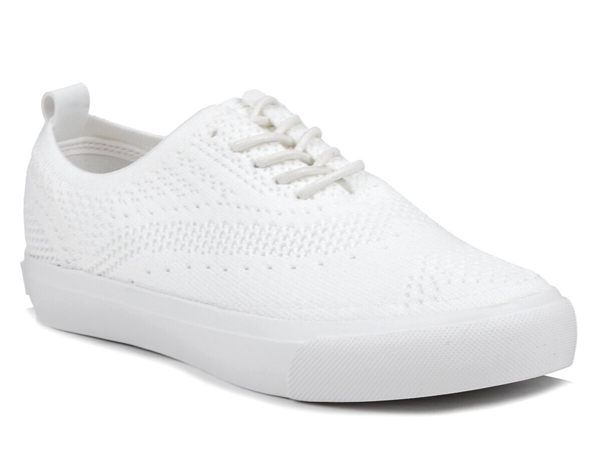 Trampki tenisówki damskie Big Star NN274218 całe białe niskie sznurowane-41