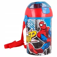Bidony dla dzieci - Spiderman Pająk Bidon Z Paskiem 450Ml Bpafree - miniaturka - grafika 1