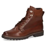 Kozaki damskie - Caprice Damskie 9-25213-45 modne kozaki, Cognac Comb, 38 EU, Cognac Comb, 38 EU - miniaturka - grafika 1