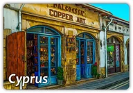 Magnesy - Cypr - Larnaka - Ulica - Fasada - Sklep - Cyprus - Magnes Na Lodówkę - miniaturka - grafika 1