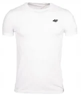 Koszulki męskie - 4F KOSZULKA MĘSKA BIAŁA SPORTOWA BAWEŁNIANA R.XXL - miniaturka - grafika 1