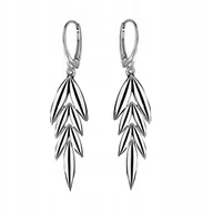 Kolczyki - Kolczyki srebro pr. 925 Eleganckie Oryginalne Kolczyki Kłosy dla Niej - miniaturka - grafika 1