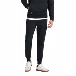 Męskie spodnie dresowe joggery BASIC czarne V9 OM-PABS-0174 XXL - Dresy męskie - miniaturka - grafika 1