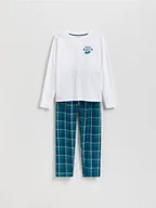 Skarpetki dla dzieci - Reserved - Dwuczęściowa piżama - biały - miniaturka - grafika 1