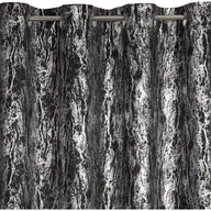 Zasłony - Zasłona EUROFIRANY Elise 140 x 250 cm Czarno-srebrny - miniaturka - grafika 1