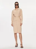Sukienki - Patrizia Pepe Sukienka koszulowa 8A1238/A391-B787 Beżowy Regular Fit - miniaturka - grafika 1