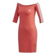 Sukienki i spódnice sportowe - Sukienka damska adidas FM3281 SHOULDER DRESS Różowa - miniaturka - grafika 1