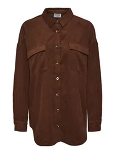 Noisy may Damska koszula NMFLANNY L/S Corduroy Shacket BG Noos, cappuccino, M, cappuccino, M - Koszule damskie - miniaturka - grafika 1