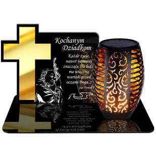 ZNICZ SOLARNY LED WIECZNY PODSTAWKA NA CMENTARZ GRÓB Krzyż EFEKT PŁOMIENIA DLA DZIADKÓW - Lampiony i znicze ZNICZ SOLARNY LED WIECZNY PODSTAWKA NA CMENTARZ GRÓB Krzyż EFEKT PŁOMIENIA DLA DZIADKÓW - Lampiony i znicze - miniaturka - grafika 1