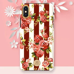 Kingxbar Blossom etui ozdobione oryginalnymi Kryształami Swarovskiego iPhone XS Max różowy - Etui i futerały do telefonów - miniaturka - grafika 8