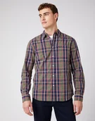 Koszule męskie - Męska Koszula Materiałowa Wrangler Ls 1Pkt Shirt Dusty Olive W5A14Mx45-M - miniaturka - grafika 1