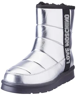 Love Moschino Damskie buty St.ttod.winterboot Lame miękkie pu botki, srebrny, 6 UK - Botki damskie - miniaturka - grafika 1