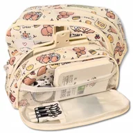 Piórniki - Piórnik Szkolny Saszetka Rozkładany Duży Dwukomorowy Kapibara Pojemny - miniaturka - grafika 1