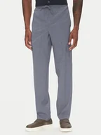 Spodnie męskie - Lindbergh Spodnie materiałowe 30-01112A Niebieski Relaxed Fit - miniaturka - grafika 1