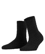 Skarpetki damskie - FALKE Damskie skarpety Seashell zrównoważona bawełna biologiczna półwysoka, bez wzoru, 1 para skarpet, czarne (Black 3000), 35-38 - miniaturka - grafika 1