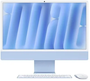 APPLE iMac Z1E5 59,62cm 23,5Zoll Standardglas M4 8C CPU/8C GPU/16C N.E. 16GB 256GB SSD Gbit Eth MM NumKey TID DE Blau - Zestawy komputerowe - miniaturka - grafika 1