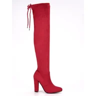 Kozaki damskie - Seastar Seksowne kozaki muszkieterki czerwone - ButyModne - miniaturka - grafika 1