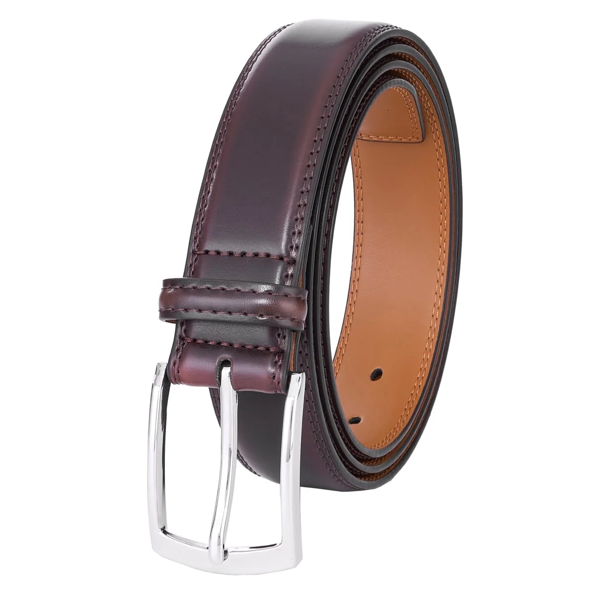 VRLEGEND Pasek Męski Skórzany ze Skóry Męskie Paski Duży Rozmiar Mężczyzn Dżins Garnitur Jeans Strój Formalny 35MM z Pudełkiem na Prezenty (140cm, B..