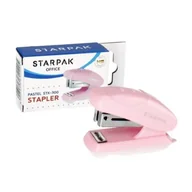 Zszywacze biurowe - Zszywacz mini STK-300 pastel różowy - STARPAK - miniaturka - grafika 1