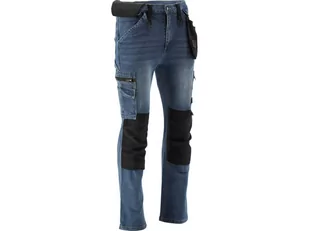 SPODNIE ROBOCZE MONTERSKIE STRETCH JEANS DARK BLUE ROZM. XL - Odzież robocza - miniaturka - grafika 4