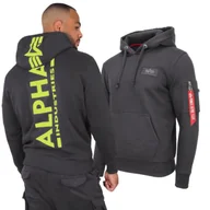 Odzież taktyczna i umundurowanie - Bluza z kapturem Alpha Industries Back Print 178318 684 - Vintage Grey - miniaturka - grafika 1