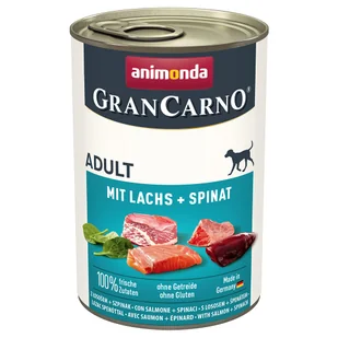 Animonda GranCarno Original Adult, 6 x 400 g - Łosoś ze szpinakiem - Mokra karma dla psów - miniaturka - grafika 1