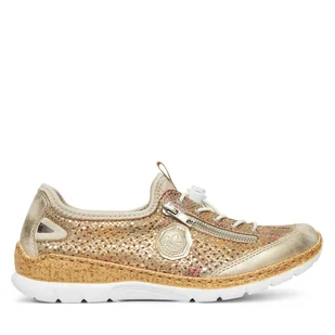 Sneakersy Rieker N42V1-92 Beżowy - Sneakersy damskie - miniaturka - grafika 1