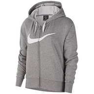 Bluzy damskie - Nike damska bluza W Nk Dry Get Fit Fc Fz H Es Gx Carbon Heather/(White) L - miniaturka - grafika 1