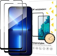 Szkła hartowane na telefon - Wozinsky Wozinsky zestaw 2x super wytrzymałe szkło hartowane Full Glue na cały ekran z ramką Case Friendly iPhone 13 Pro / iPhone 13 czarny - miniaturka - grafika 1