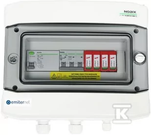 Rozdzielnica hermetyczna EMITER z ogranicznikiem przepięć AC typ 2, B16A 3F, różnic 40A/300mA - Akcesoria do kolektorów i fotowoltaiki - miniaturka - grafika 1