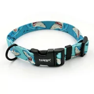 Obroże dla psów - Obroża dla Psa Shark Regulowana szeroka na 2,5 cm dla średnich i większych psów, czarne okucia-XL 36-50 cm - miniaturka - grafika 1