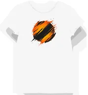 Koszulki i topy damskie - Koszulka damska biała z nadrukiem pomarańczowym esportowym S - miniaturka - grafika 1