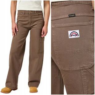 Wrangler WORKWEAR LOOSE wysokie luźne damskie spodnie bojówki W28 L32 - Spodnie damskie Wrangler WORKWEAR LOOSE wysokie luźne damskie spodnie bojówki W28 L32 - Spodnie damskie - miniaturka - grafika 1
