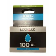 Tusze oryginalne - 14N1069B LEXMARK 100XL WKŁAD ATRAMENTOWY CYJAN - miniaturka - grafika 1