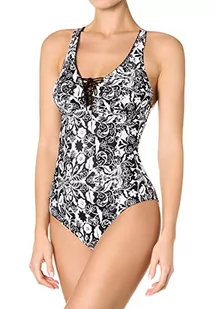 goldenpoint Damski jednoczęściowy kostium kąpielowy VIP Lounge, czarny, 85B - Stroje kąpielowe - miniaturka - grafika 1