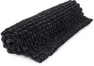 Dywaniki łazienkowe - Dywanik Łazienkowy Do prania Miękki Chłonny Pleciony 40x60cm Czarny - miniaturka - grafika 1