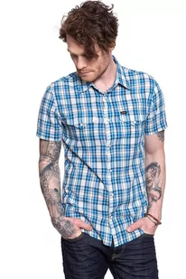 Lee Lee Western Ss Shirt Dipped Blue L641Czla-M - Koszule męskie - miniaturka - grafika 1