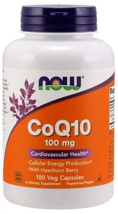 Now Foods Sklep KOENZYM Q10 100 MG + GŁÓG 180 KAPSUŁEK WEGETARIAŃSKICH - Witaminy i minerały dla sportowców - miniaturka - grafika 2