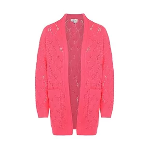 IZIA Damski prosty uchwyt, grube kieszenie, kardigan z dekoltem w serek, różowy, rozmiar XL/XXL, Rosa, XL - Swetry damskie - miniaturka - grafika 1