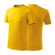 Moda i Uroda OUTLET - Koszulka żółta z krótkim rękawem z logo na sercu i plecach unisex z nadrukiem logo firmy 200g HEAVY110 kolor 04 koszulka krótki rękaw - miniaturka - grafika 1