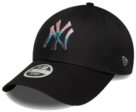 Czapki damskie - Czapka z daszkiem NEW ERA damska NYY MLB Metallic Logo 9FORTY czarna - miniaturka - grafika 1
