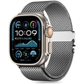 Akcesoria do smartwatchy - Pasek TECH-PROTECT Milano do Apple Watch 6/7/8/9/10/SE/Ultra 1/2 (44/45/46/49mm) Srebrny | Bezpłatny transport - miniaturka - grafika 1