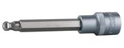 Klucze i nasadki - KS Tools 911.5319 1/2" bit imbusowy z głowicą kulową, długi, 14 mm, 200 mm nasadka - miniaturka - grafika 1