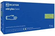 Rękawiczki jednorazowe - Mercator, RD Nitrylex Basic, Rękawiczki, Dark Blue, S, 100 Szt. - miniaturka - grafika 1