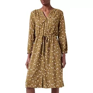 Sukienki - TOM TAILOR Damski sukienka bluzkowa z nadrukiem 1030891, 29156 - Olive Small Floral Design, 38 - miniaturka - grafika 1
