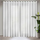 Firany - Firana na przelotkach DALIA 350 x 250 cm biały - miniaturka - grafika 1