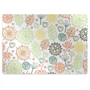 Mata na podłogę pod krzesło Kwiaty i Serca 140x100 cm - Podnóżki, podpórki, podkładki - miniaturka - grafika 1