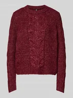 Swetry damskie - Sweter z dzianiny o kroju regular fit z dodatkiem wełny model ‘NINA’ - miniaturka - grafika 1